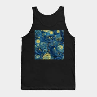 Starry Night Inspired: Vincent Van Gogh Masterpiece Pattern Tank Top